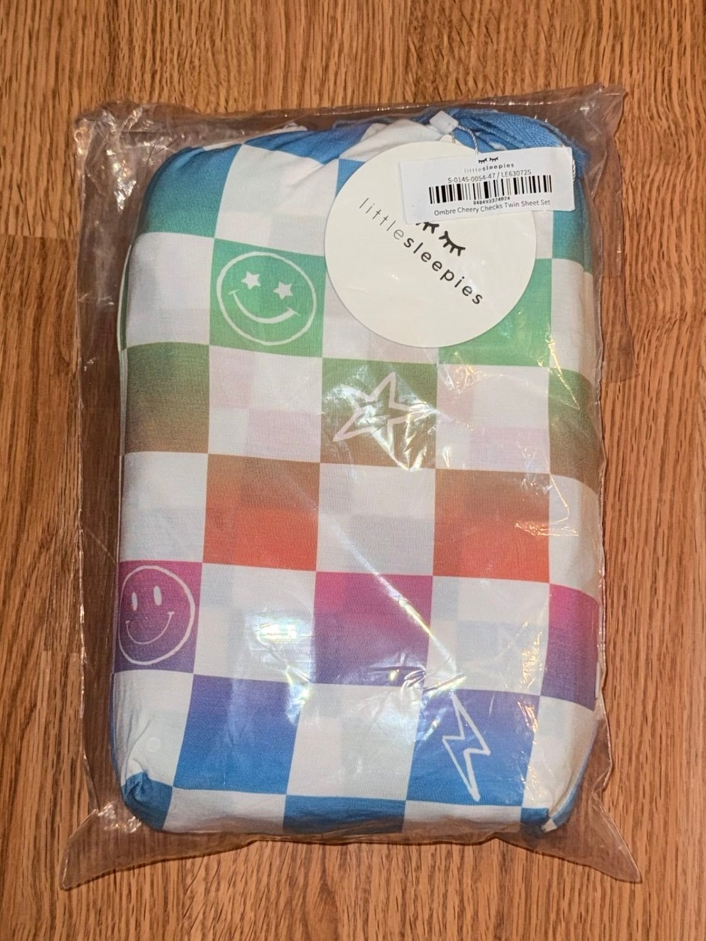 Little Sleepies Ombre Cheery Checks TWIN sheet set, bamboo bedding